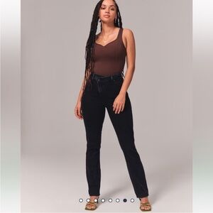 Abercrombie & Fitch Ultra High Rise 90s Slim Straight Jean Crossover 29/8 Black